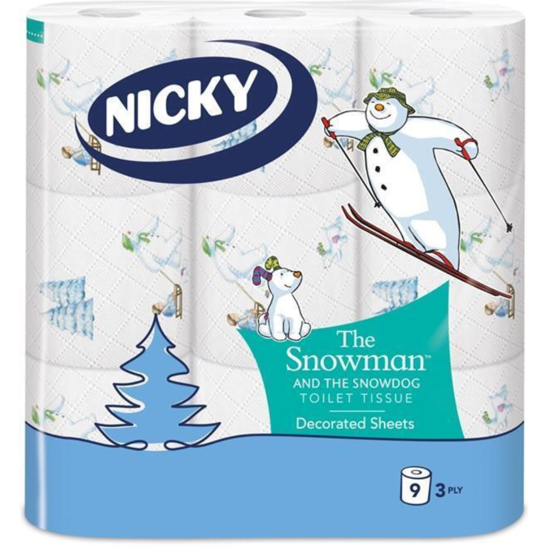 Nicky Snowman and the Snowdog 9 Pack Toilet Rolls 3 ply - Premium Quality Tissue Online - Product Image Nicky Snowman and the Snowdog 9 Pack Toilet Rolls 3 ply - Premium Quality Tissue Online - Product Image